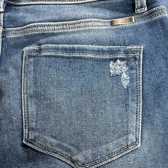 KanCan Jeans Blue Estilo High Rise Straight Leg Raw Hem Stretch size 15/31 - Picture 9 of 9